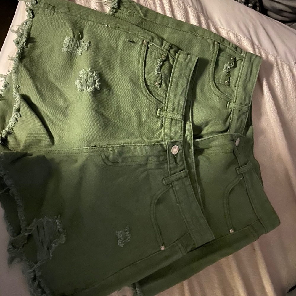 Olive green shorts